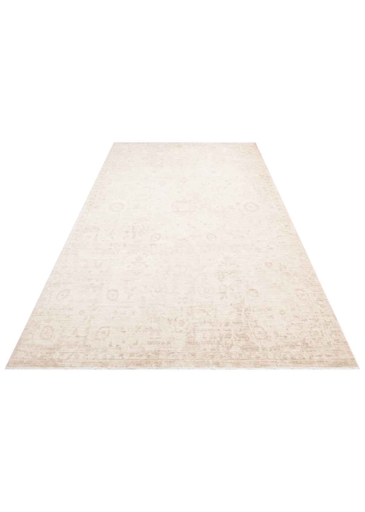 AJMER JM 01 CREAM Özel Yumuşak Tuşeli Tonsürton Vintage Makine Halısı