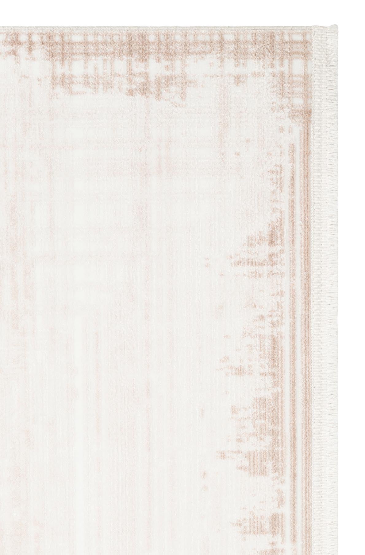 PERA PERA 01 BEIGE Yıkanabilir Modern Desenli Kaymaz Tabanlı Akrilik Makine Halısı