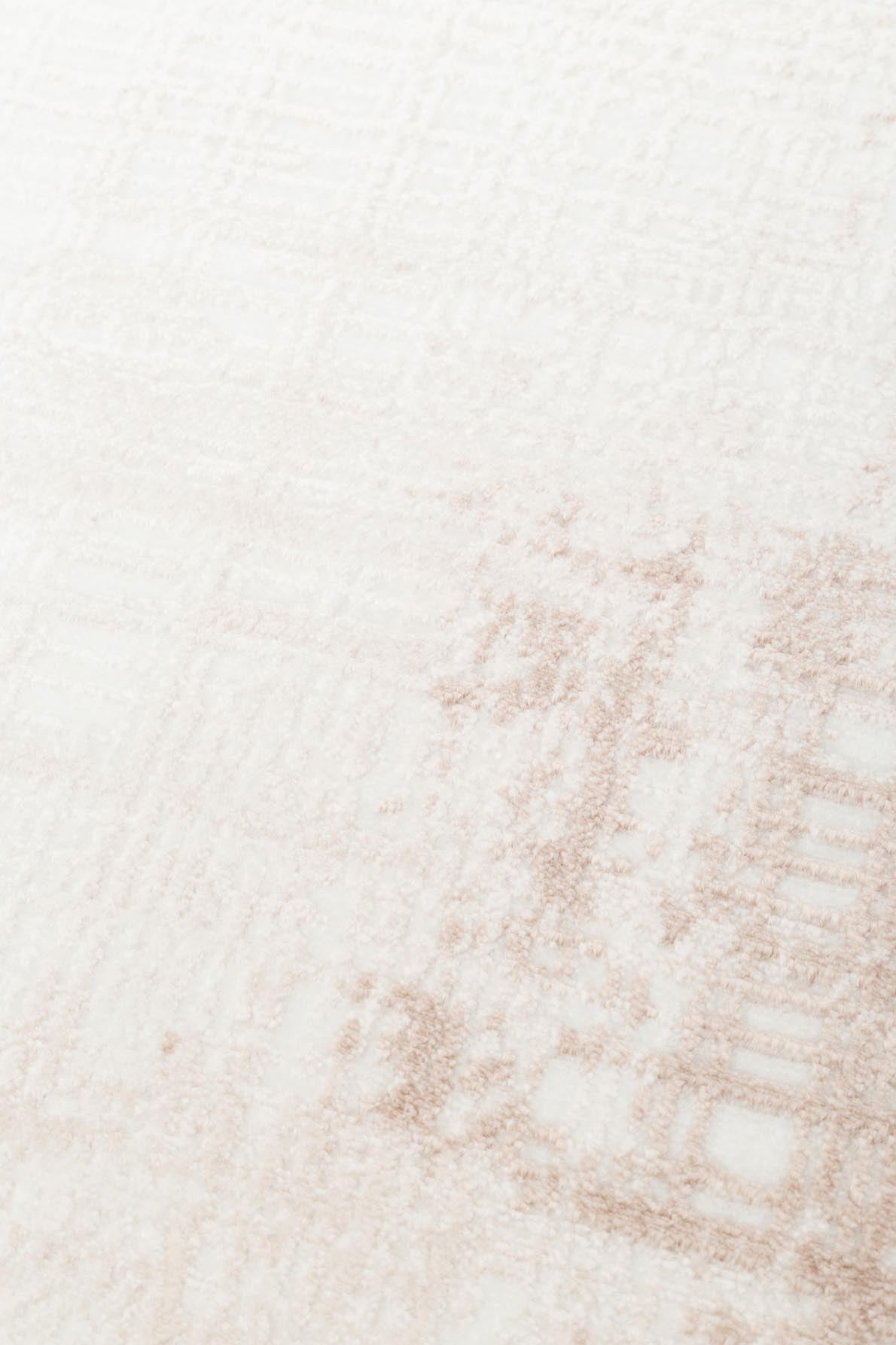 PERA PERA 01 BEIGE Yıkanabilir Modern Desenli Kaymaz Tabanlı Akrilik Makine Halısı