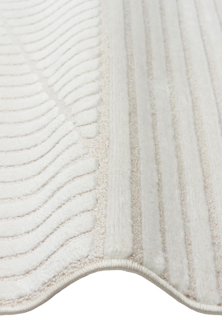 ADEL ADL 01 CREAM Yüksek Alçak Dokulu Yumuşak Tuşeli Modern Makine Halısı
