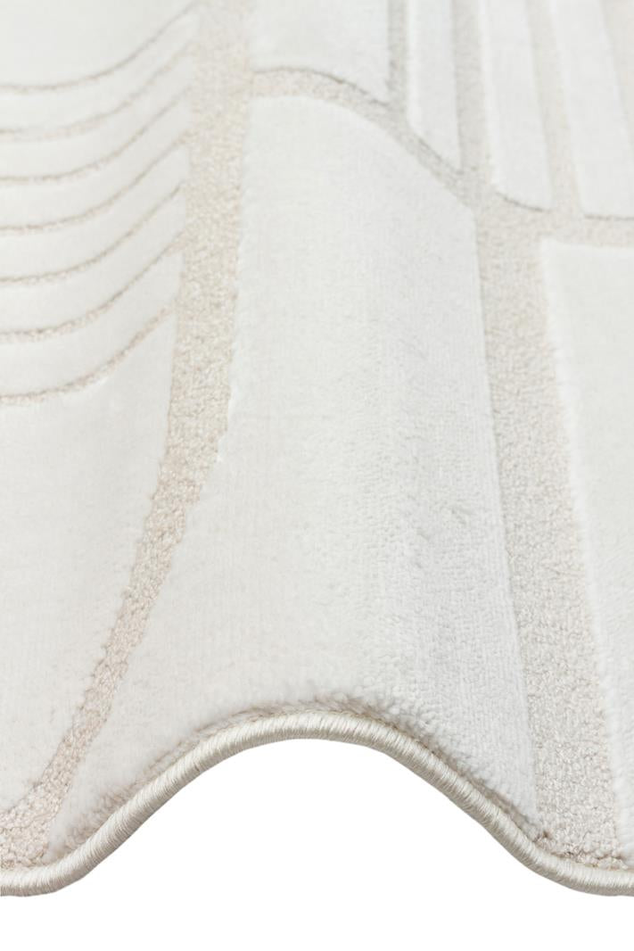 ADEL ADL 02 CREAM Yüksek Alçak Dokulu Yumuşak Tuşeli Modern Makine Halısı