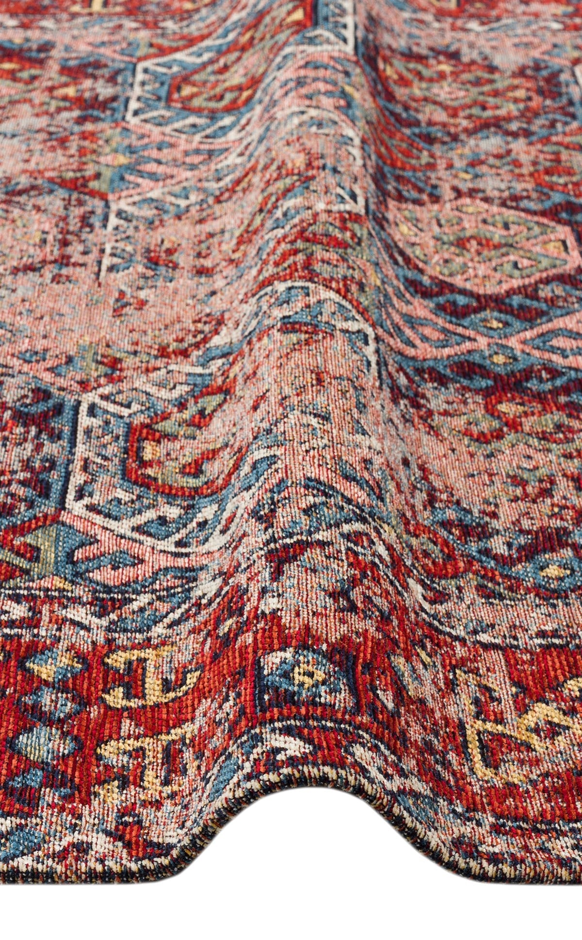ANADOLU KILIM AND 03 MULTY Geleneksel Anadolu Motifli Yıkanabilir Kaymaz Tabanlı Şönil Dokuma Halı