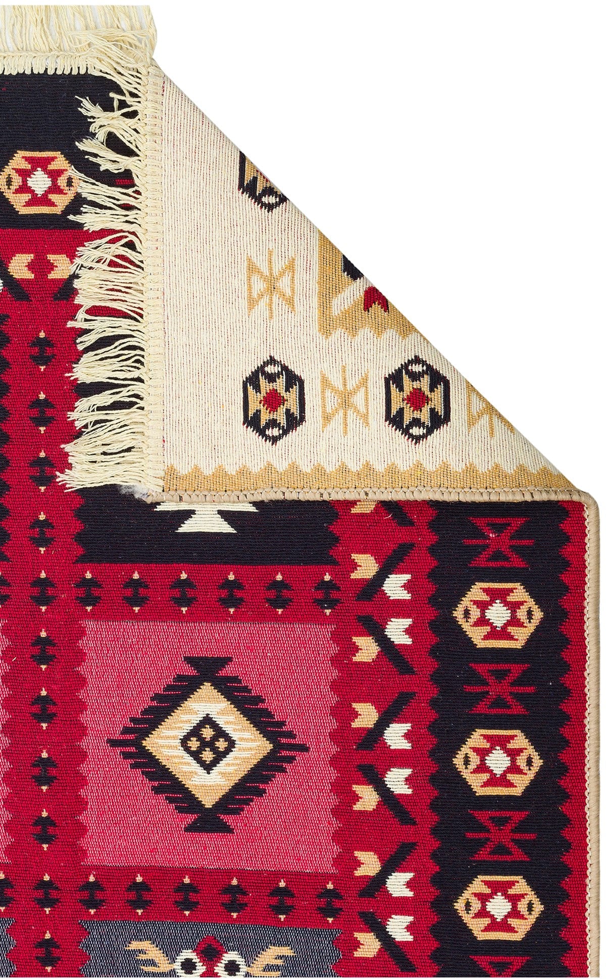 ARYA AR 28 RED Yıkanabilir Çift Taraflı Modern Desenli Dokuma Kilim