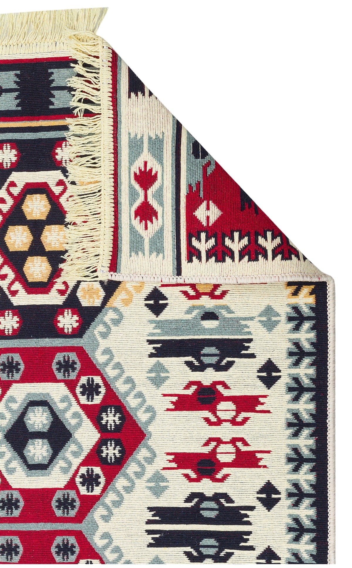 ARYA AR 30 RED Yıkanabilir Çift Taraflı Modern Desenli Dokuma Kilim