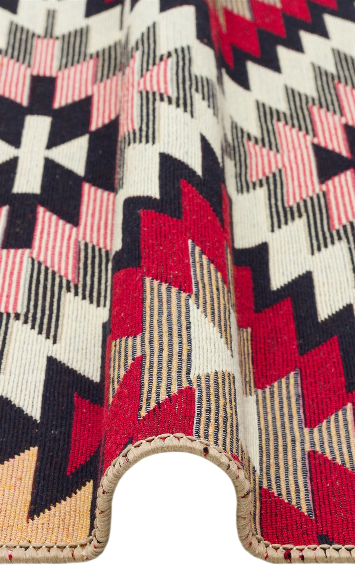 ARYA AR 33 RED Yıkanabilir Çift Taraflı Modern Desenli Dokuma Kilim
