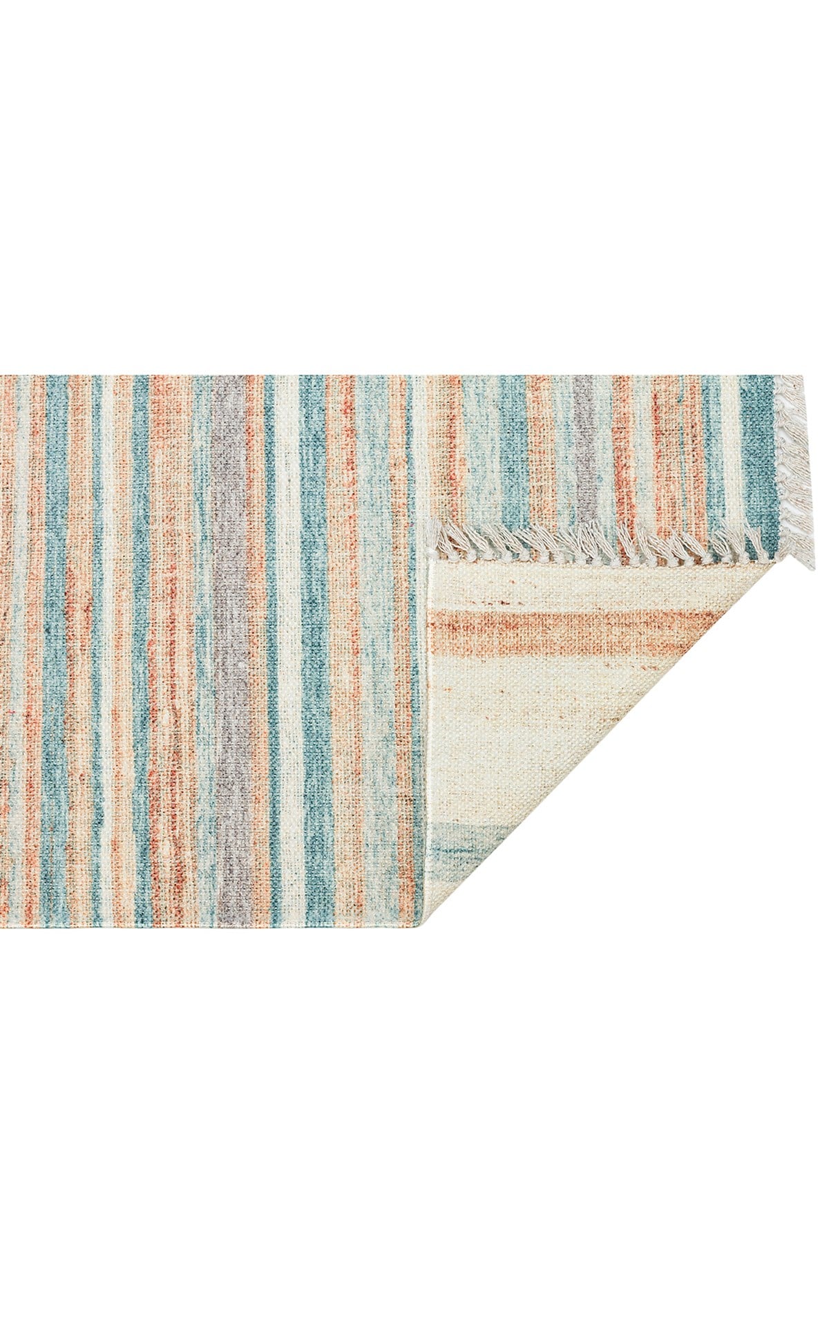 ASOS AS 04 BLUE Jüt Hasır Görünümlü Hav Toz Vermez Çift Taraflı Yıkanabilir Kilim