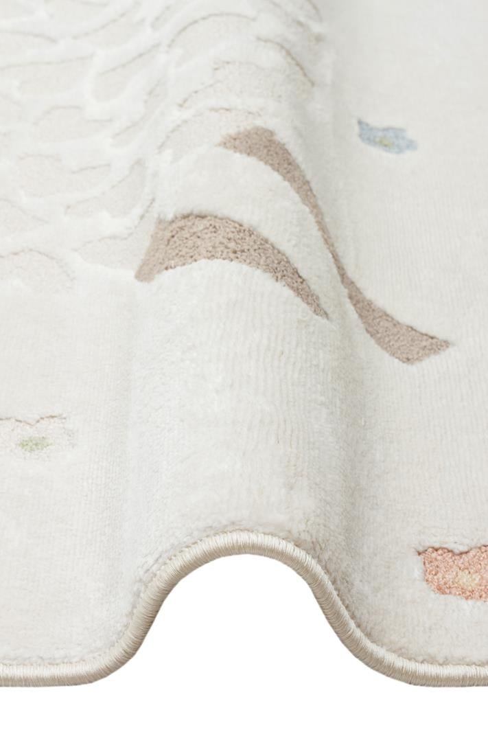 BAMBINO BMB 02 CREAM MULTY Pastel Renkli Hav ve Toz Vermeyen Çocuk Halısı