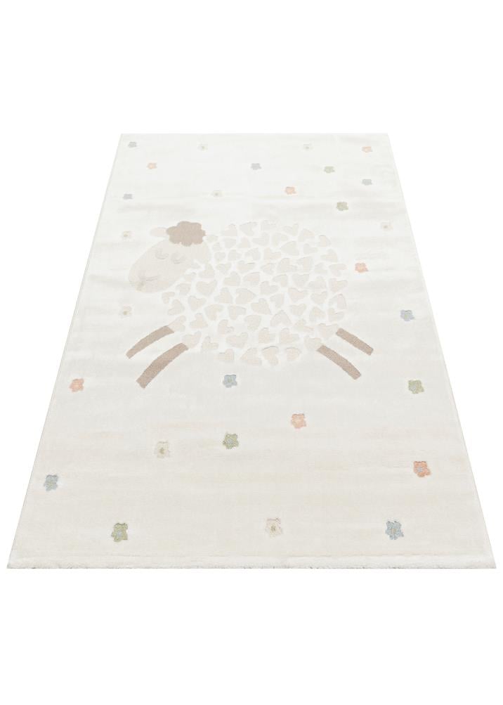 BAMBINO BMB 02 CREAM MULTY Pastel Renkli Hav ve Toz Vermeyen Çocuk Halısı