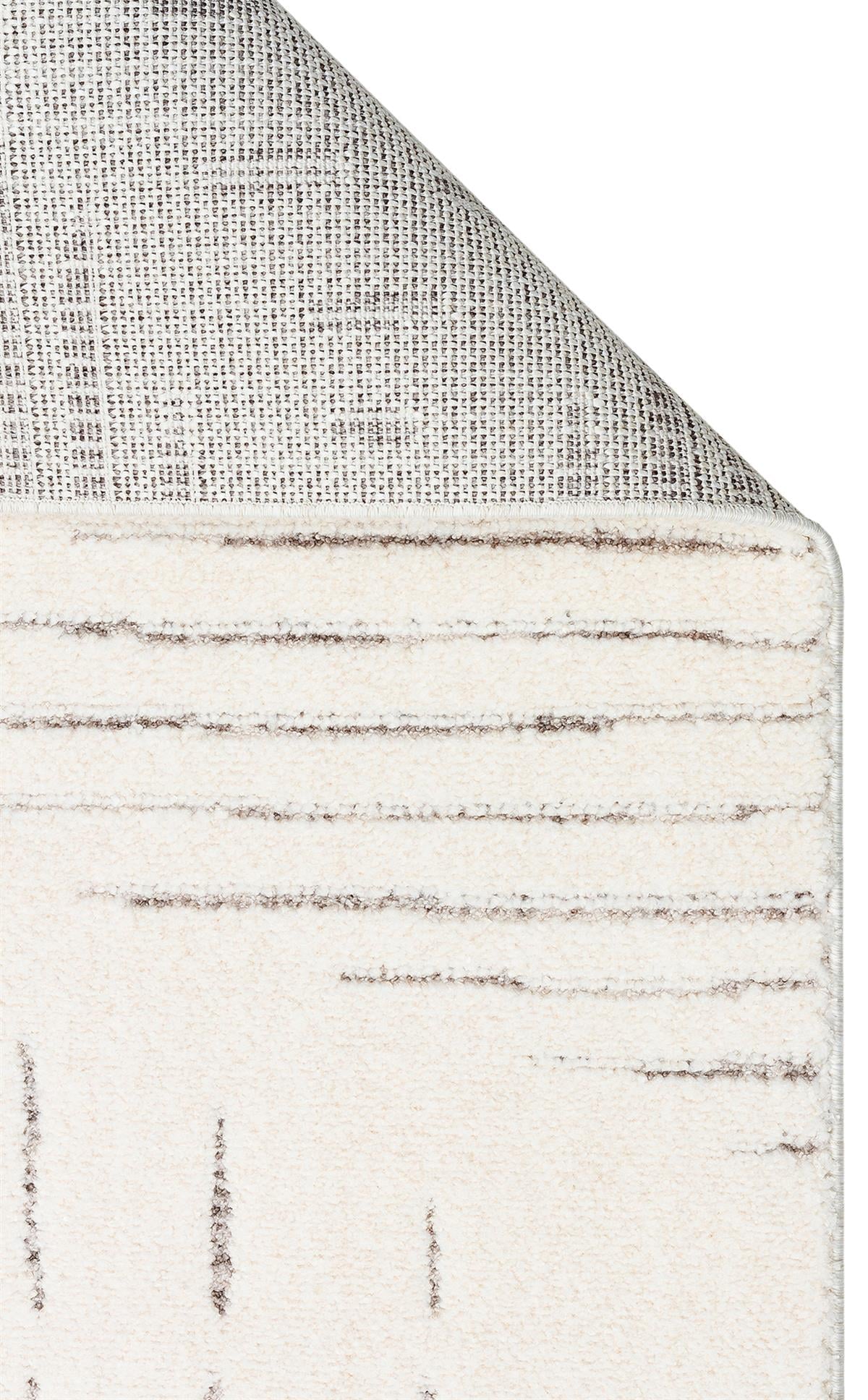 BOHEME BHM 02 WHITE BLACK Kolay Kullanımlı Yumuşak Dokulu Modern İskandinav Halı