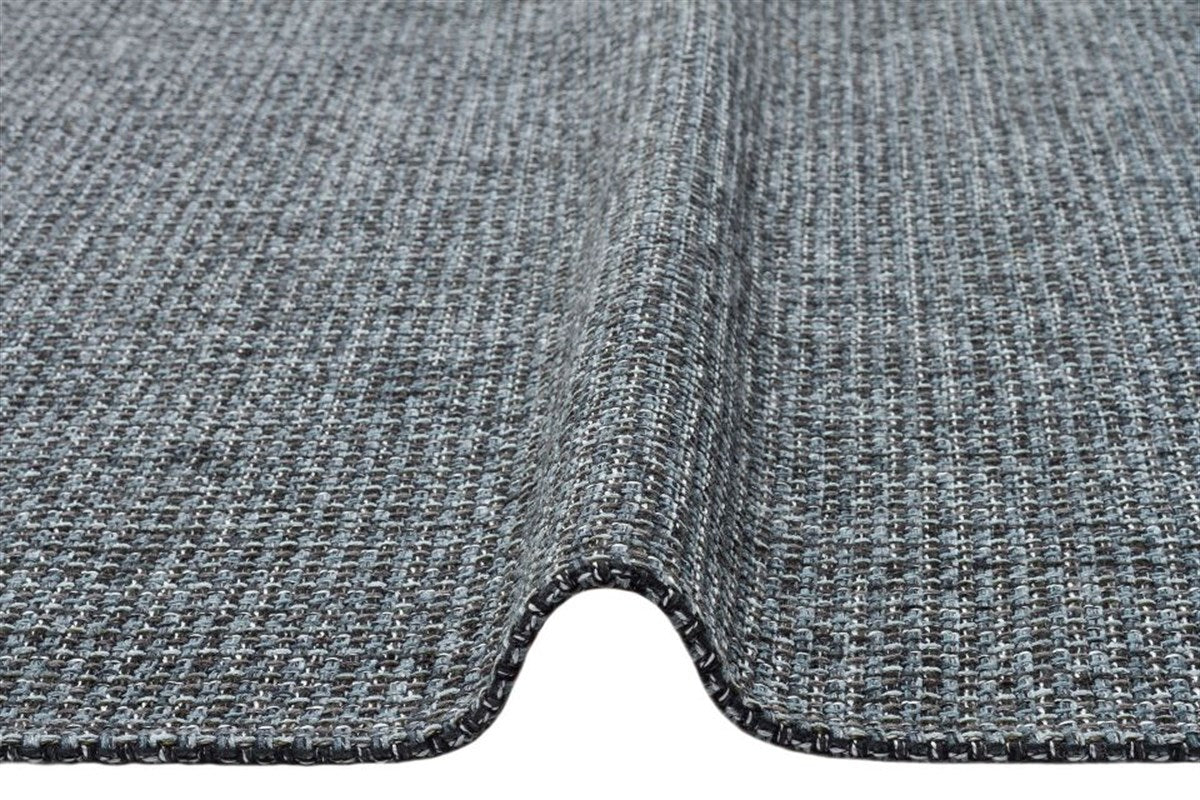 BROOKLYN BRK 01 ANTRASIT SILVER Hasır Görünümlü Kaymaz Renkli Dokuma Modern Kilim