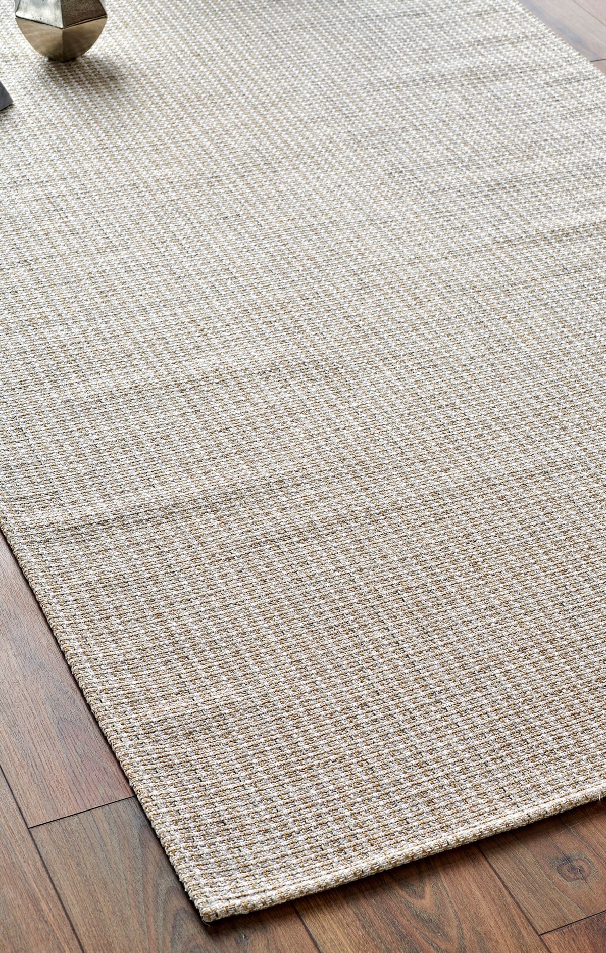 BROOKLYN BRK 01 CREAM SILVER Hasır Görünümlü Kaymaz Renkli Dokuma Modern Kilim