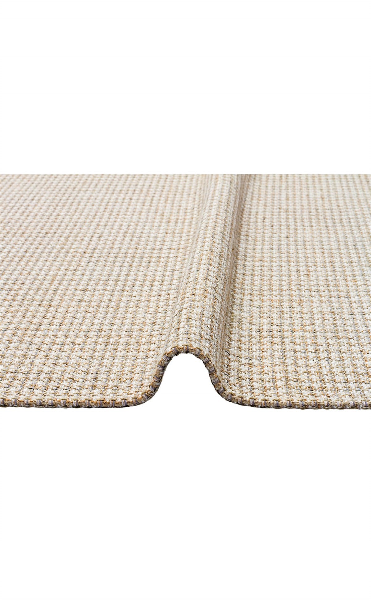 BROOKLYN BRK 01 CREAM SILVER Q Hasır Görünümlü Kaymaz Renkli Dokuma Modern Kilim