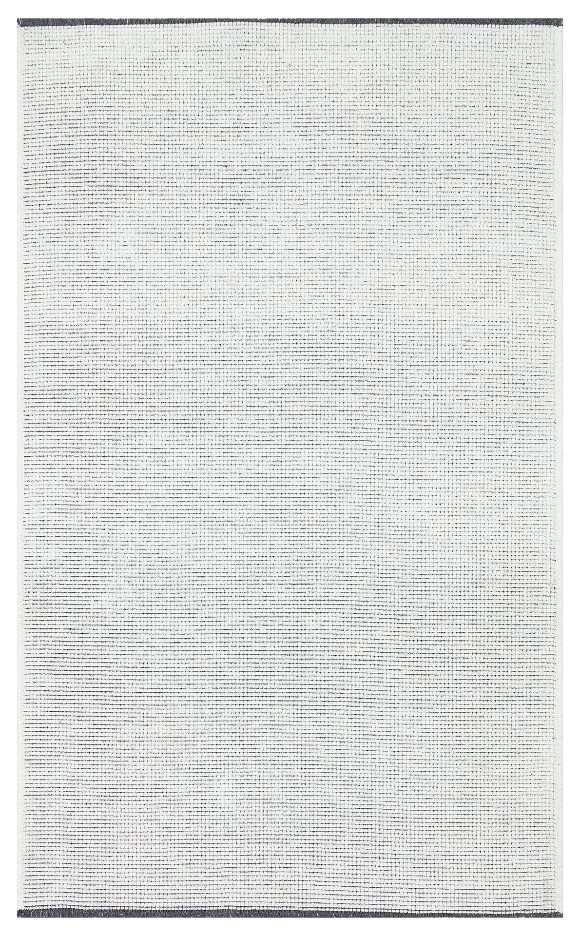 CAPRI CPR 01 WHITE Hav Toz Vermez Kaymaz Kolay Kullanımlı Yıkanabilir Düz Renk Kilim
