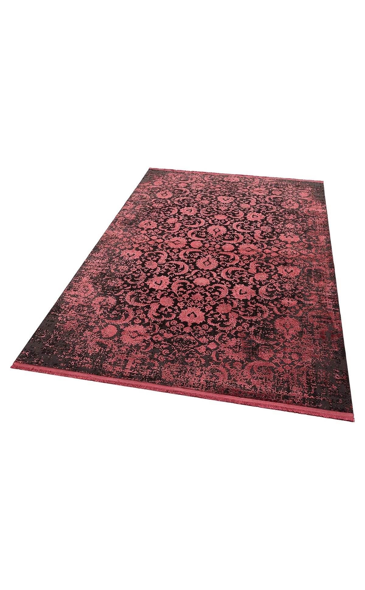 CORDOBA NEW DB 02 ANTRASIT BURGUNDY NW Parlak Yüksek Alçak Dokulu Modern Makine Halısı