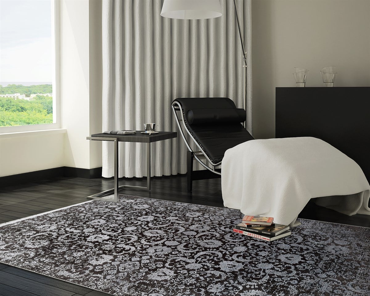 CORDOBA NEW DB 02 ANTRASIT GREY NW Parlak Yüksek Alçak Dokulu Modern Makine Halısı