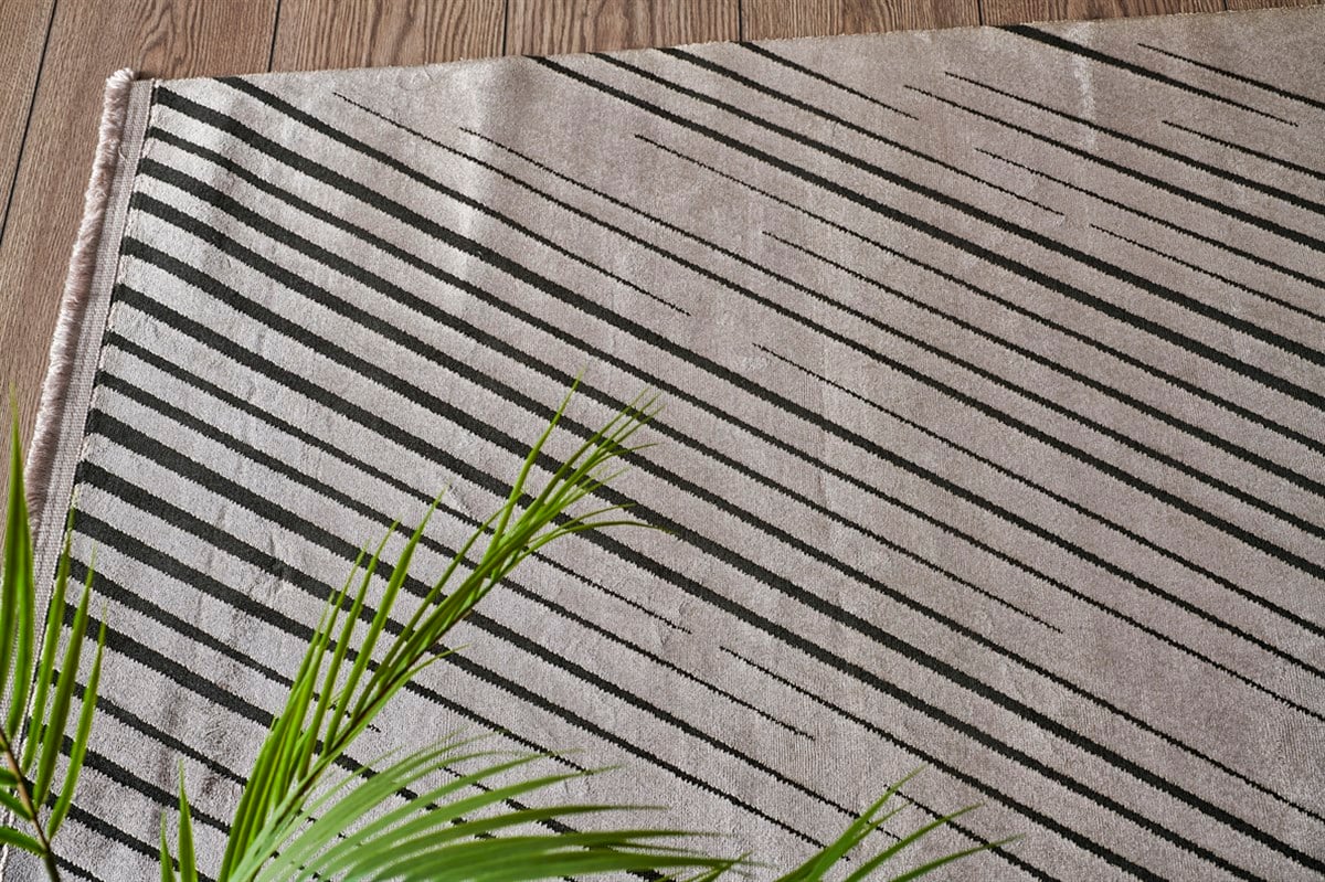 CORDOBA NEW DB 06 ANTRASIT VIZON NW Parlak Yüksek Alçak Dokulu Modern Makine Halısı