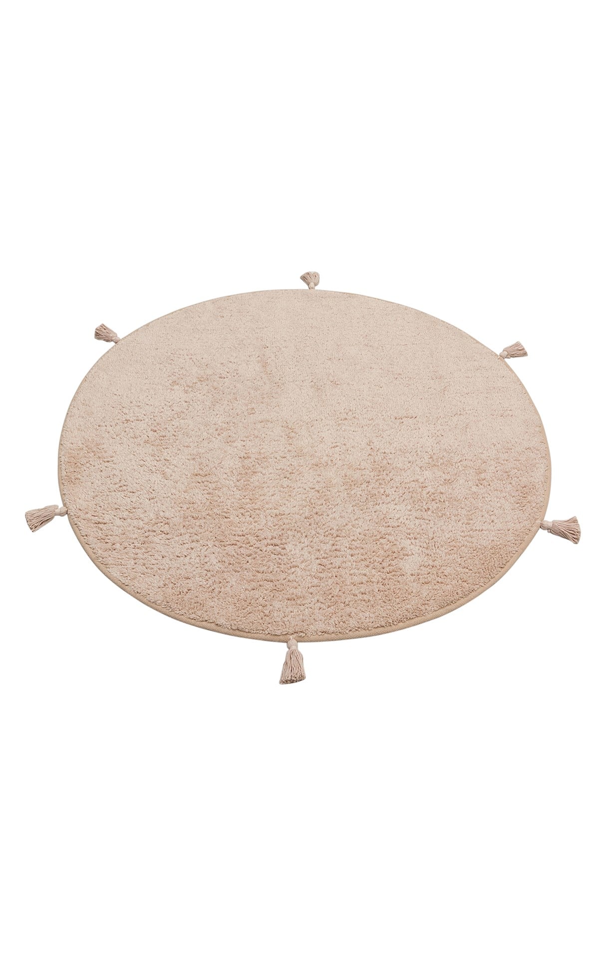 COTTON BOON CBN PLAIN BEIGE Q Yıkanabilir Kaymaz Tabanlı Naturel Pamuk Bebek Halısı