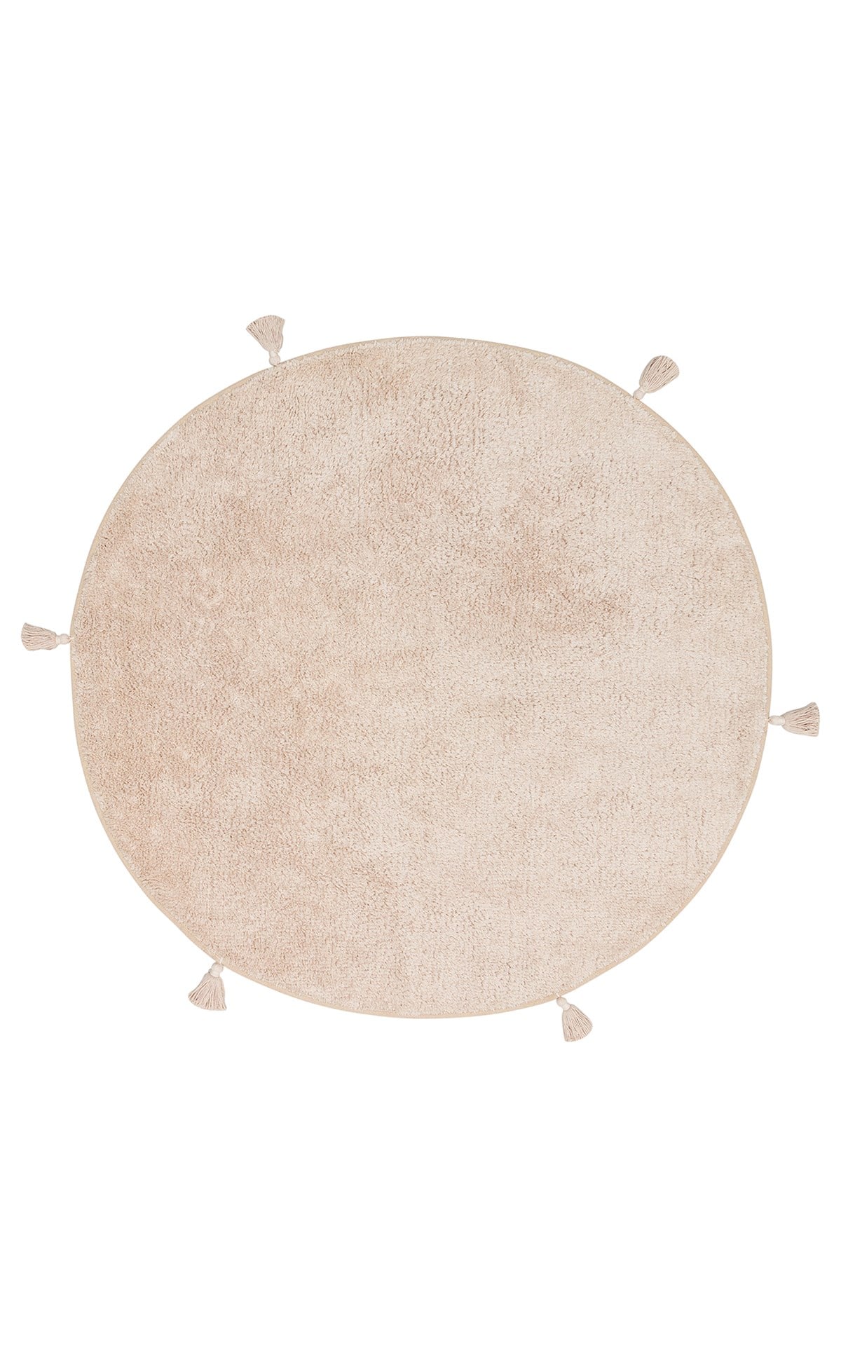 COTTON BOON CBN PLAIN BEIGE Q Yıkanabilir Kaymaz Tabanlı Naturel Pamuk Bebek Halısı