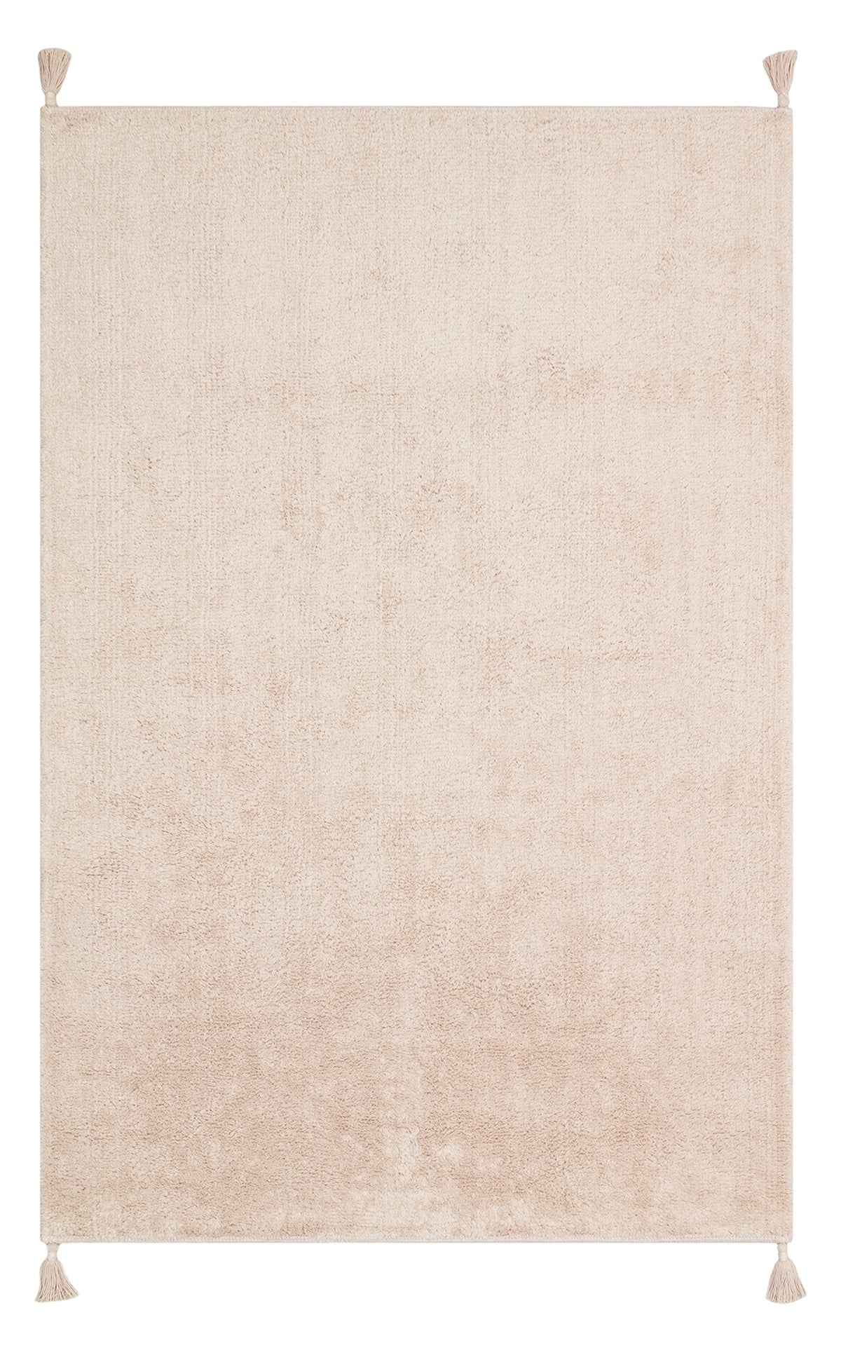 COTTON BOON CBN PLAIN BEIGE Yıkanabilir Kaymaz Tabanlı Naturel Pamuk Bebek Halısı