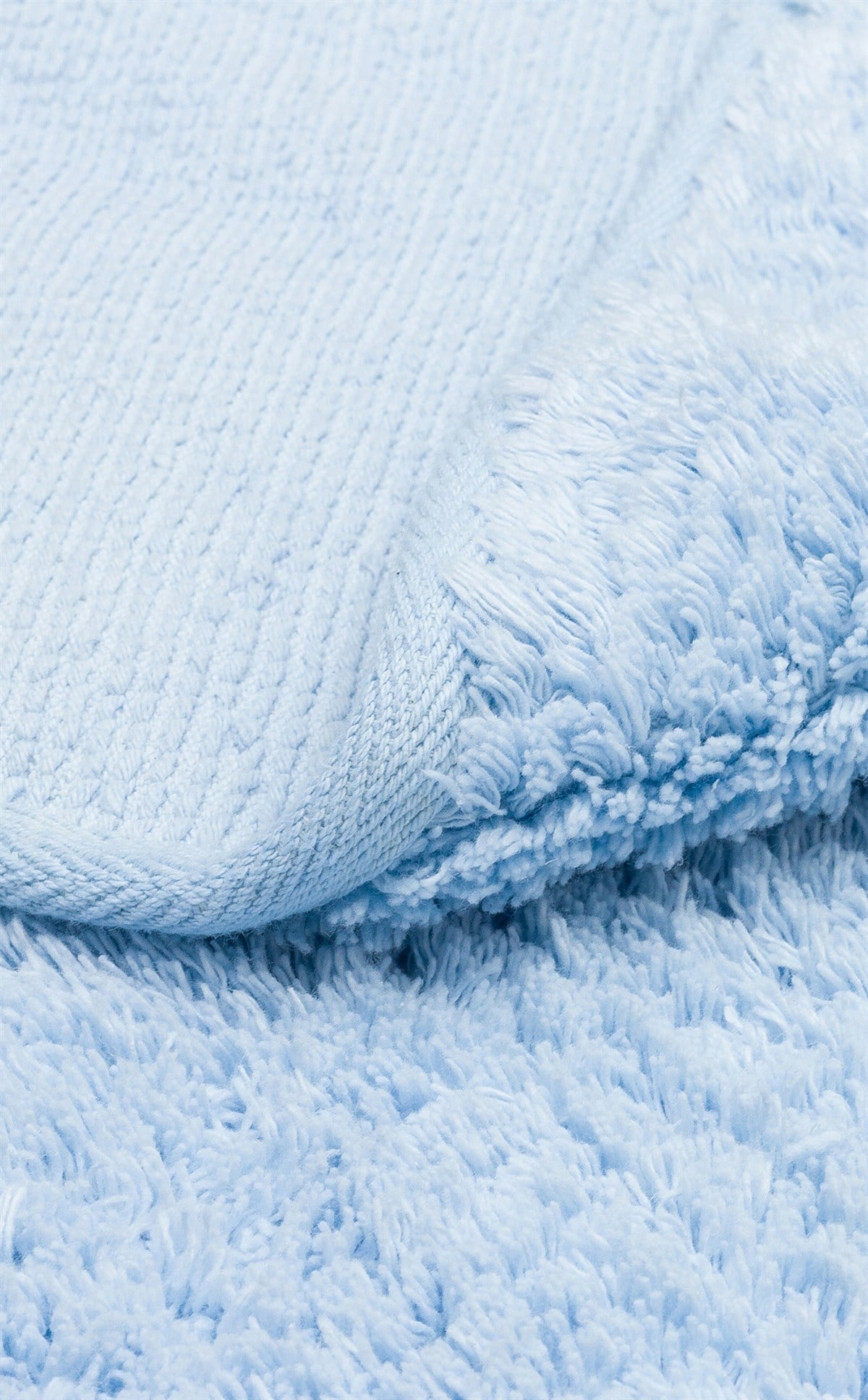 COTTON BOON CBN PLAIN BLUE Q Yıkanabilir Kaymaz Tabanlı Naturel Pamuk Bebek Halısı