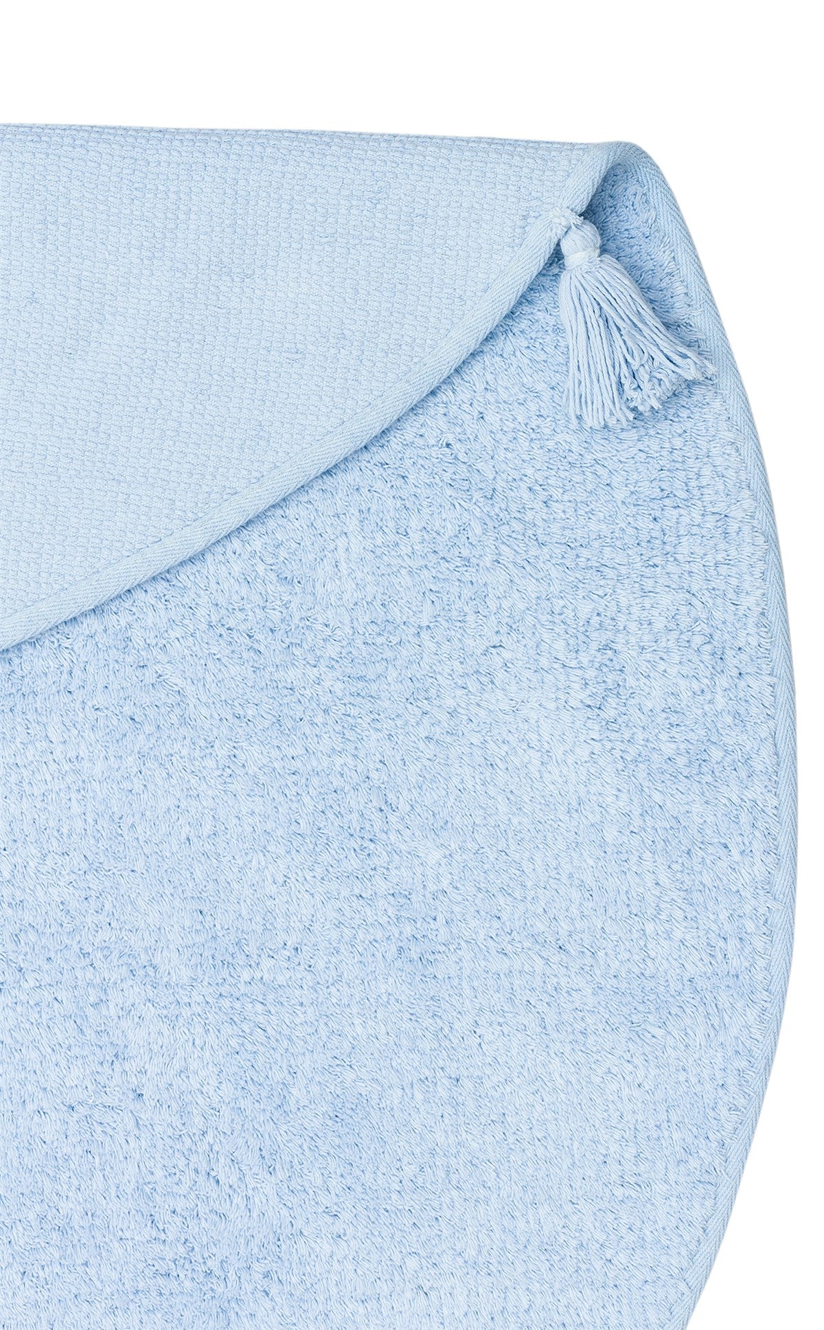COTTON BOON CBN PLAIN BLUE Q Yıkanabilir Kaymaz Tabanlı Naturel Pamuk Bebek Halısı