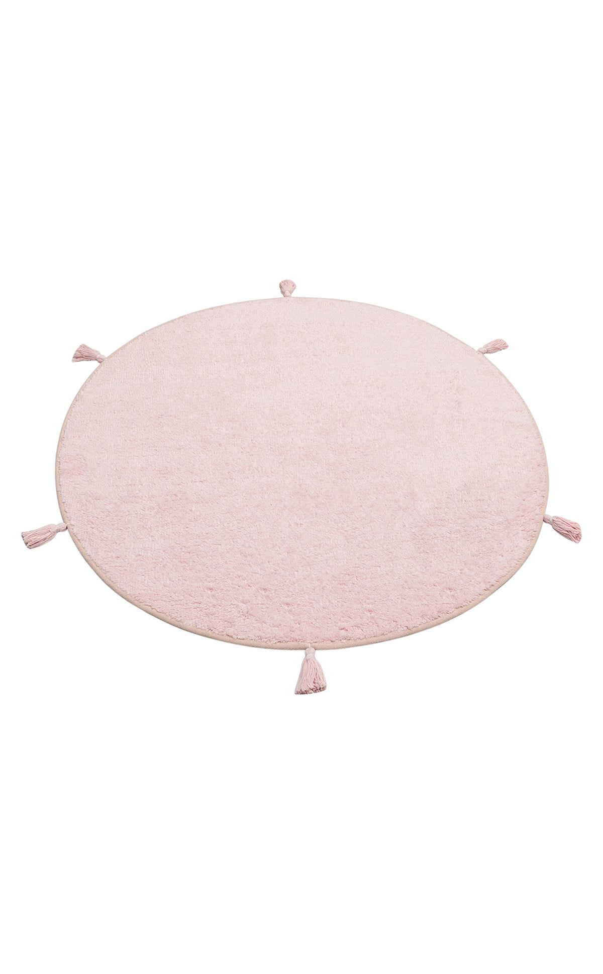 COTTON BOON CBN PLAIN POWDER Q Yıkanabilir Kaymaz Tabanlı Naturel Pamuk Bebek Halısı