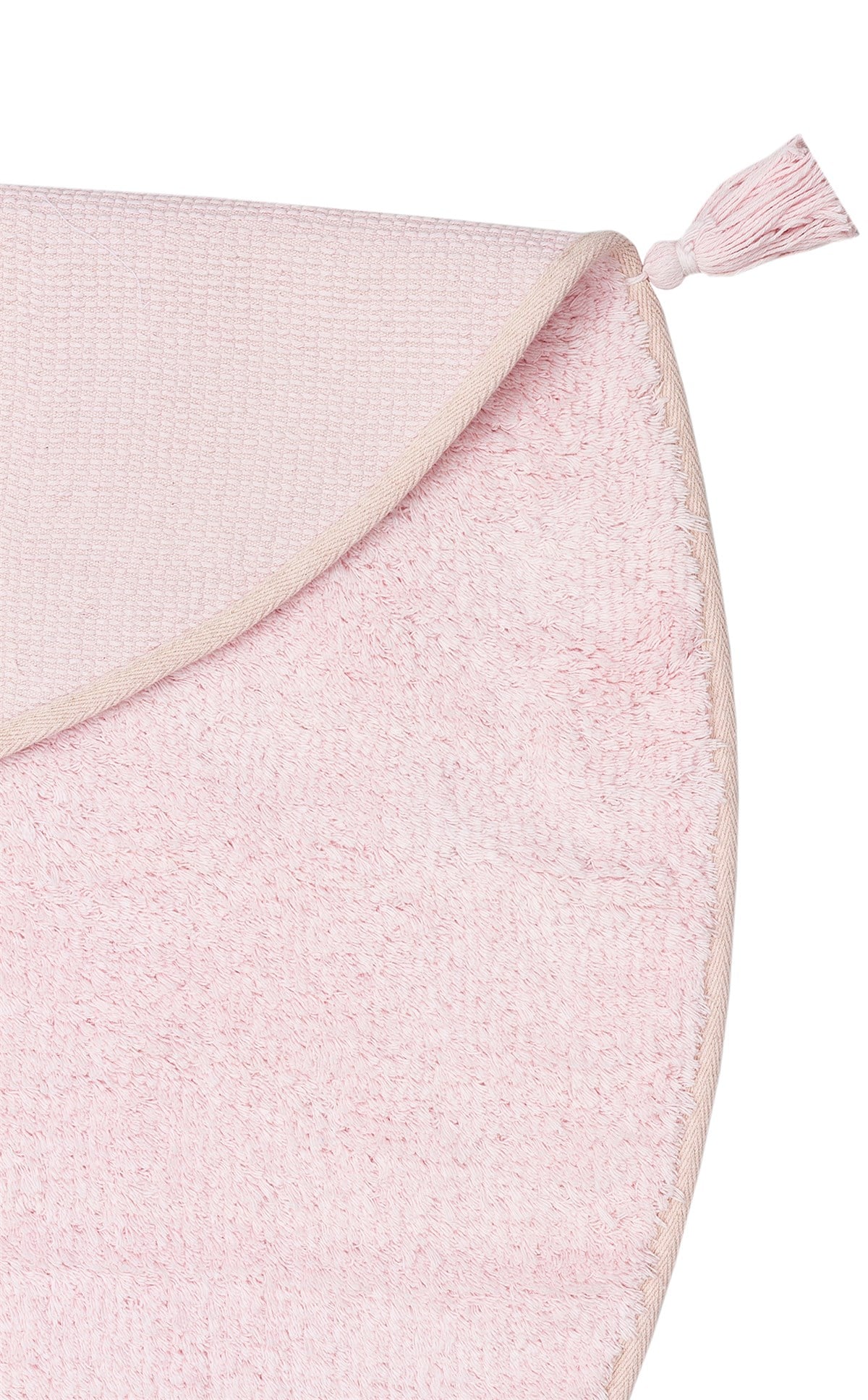 COTTON BOON CBN PLAIN POWDER Q Yıkanabilir Kaymaz Tabanlı Naturel Pamuk Bebek Halısı