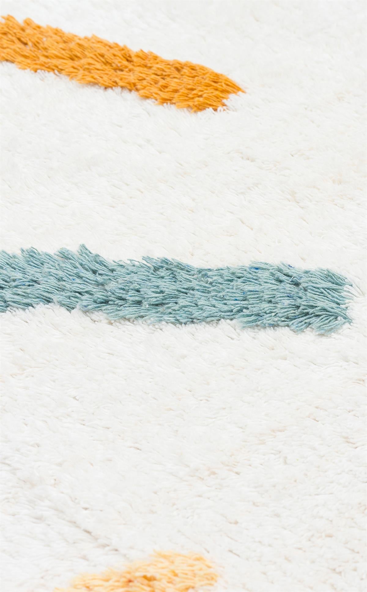 COTTON BOON XW CBN 03 MULTY XW Q Yıkanabilir Kaymaz Tabanlı Naturel Pamuk Bebek Halısı
