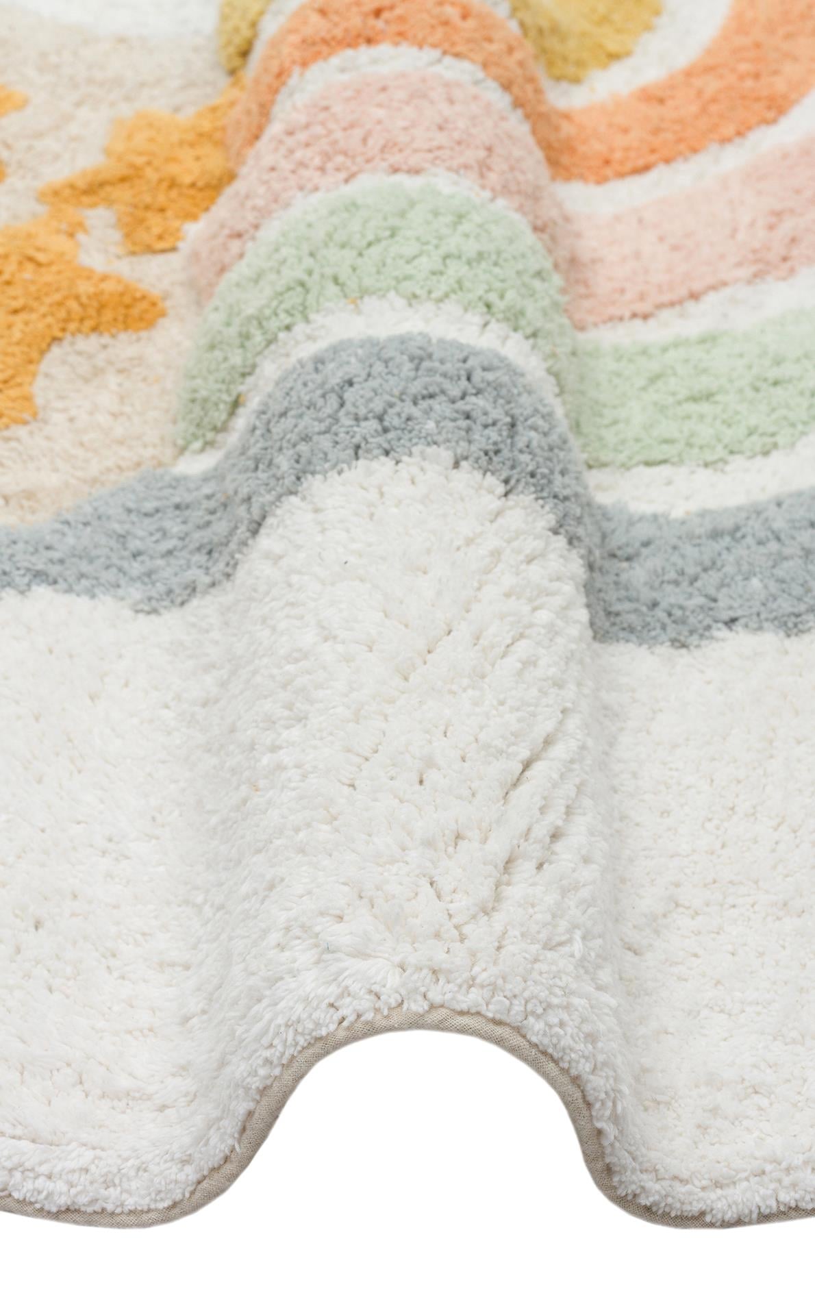 COTTON BOON XXW CBN 07 MULTY XXW Q Yıkanabilir Kaymaz Tabanlı Naturel Pamuk Bebek Halısı