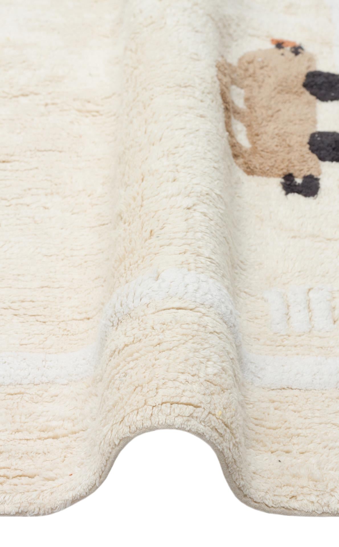COTTON BOON XXW CBN 09 MULTY XXW Yıkanabilir Kaymaz Tabanlı Naturel Pamuk Bebek Halısı