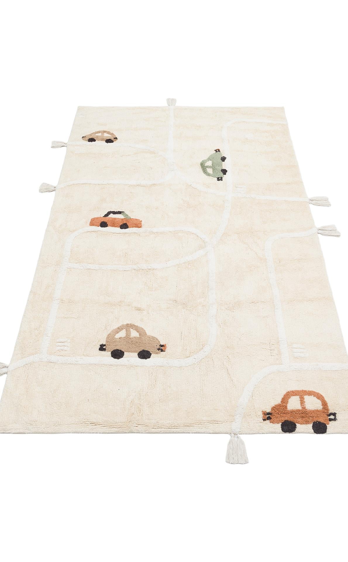 COTTON BOON XXW CBN 09 MULTY XXW Yıkanabilir Kaymaz Tabanlı Naturel Pamuk Bebek Halısı