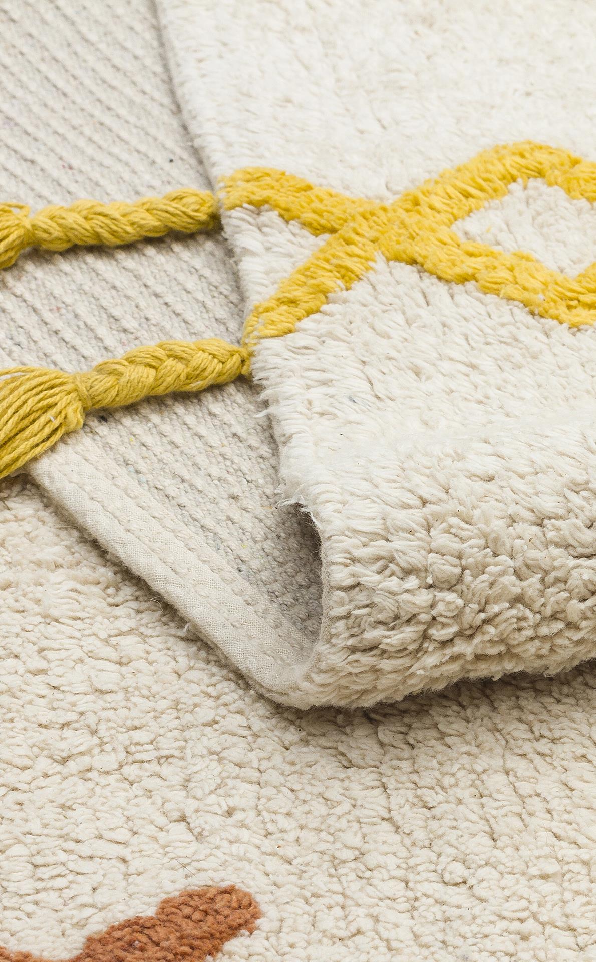 COTTON BOON XXW CBN 12 MULTY XXW Yıkanabilir Kaymaz Tabanlı Naturel Pamuk Bebek Halısı