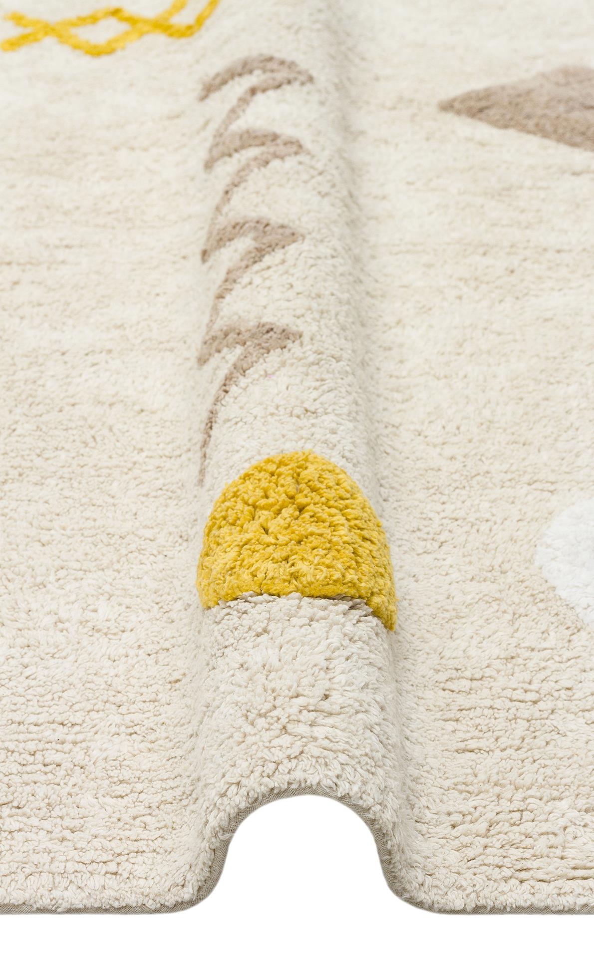 COTTON BOON XXW CBN 12 MULTY XXW Yıkanabilir Kaymaz Tabanlı Naturel Pamuk Bebek Halısı