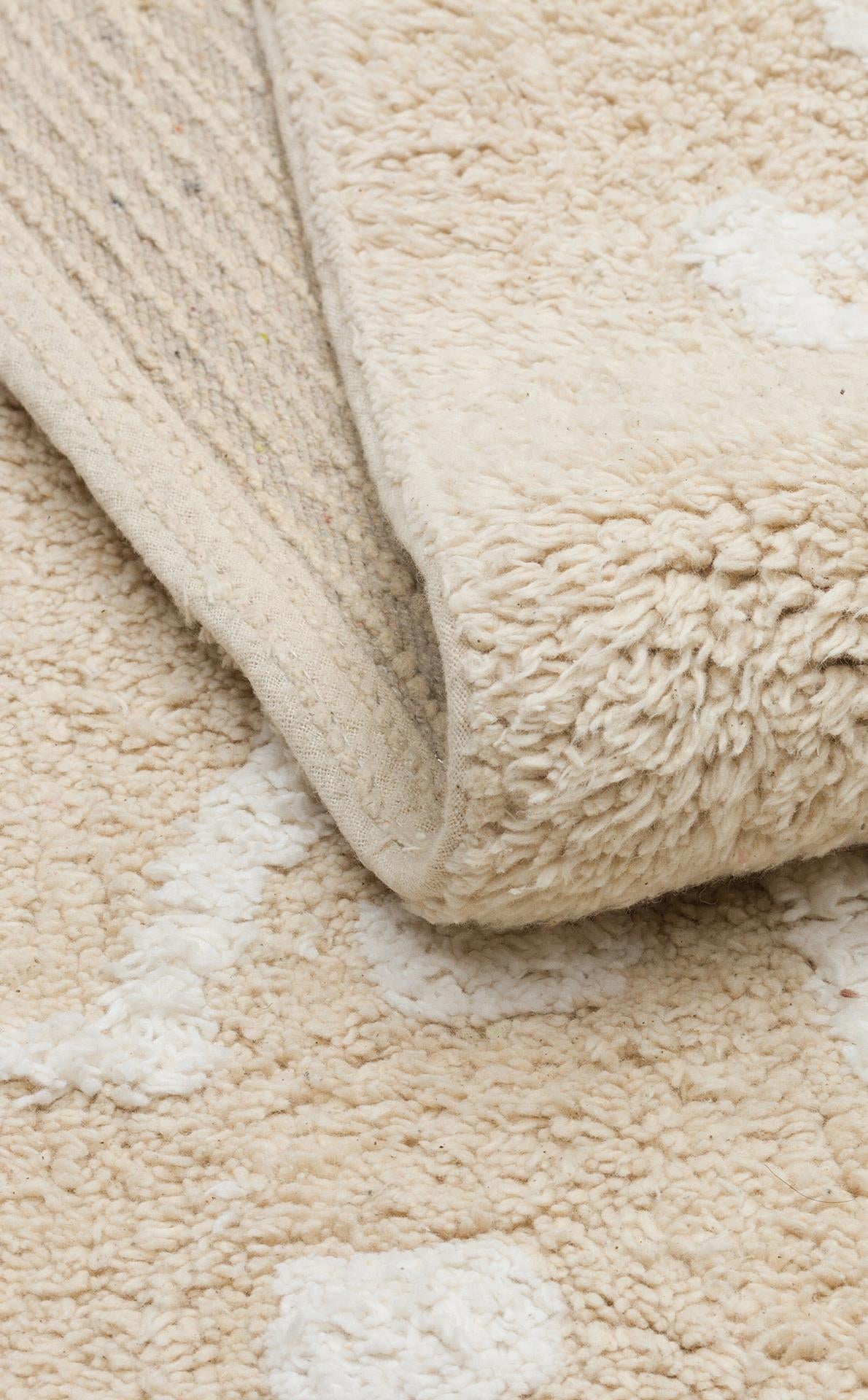 COTTON BOON XXW CBN 16 BEIGE XXW Yıkanabilir Kaymaz Tabanlı Naturel Pamuk Bebek Halısı
