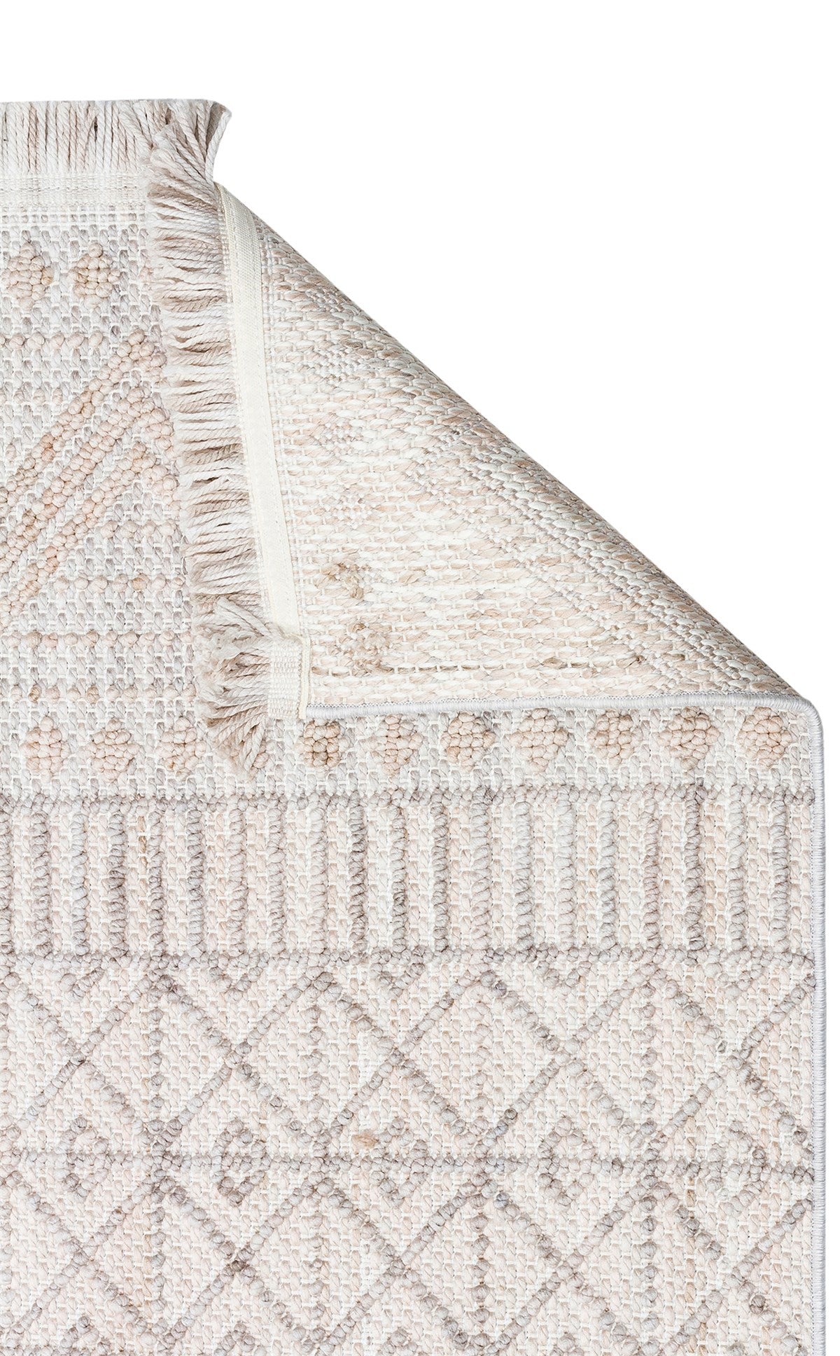 COZY CZY 02 GREY BEIGE Hav Toz Vermez Modern Örgü Dokuma Makine Halısı