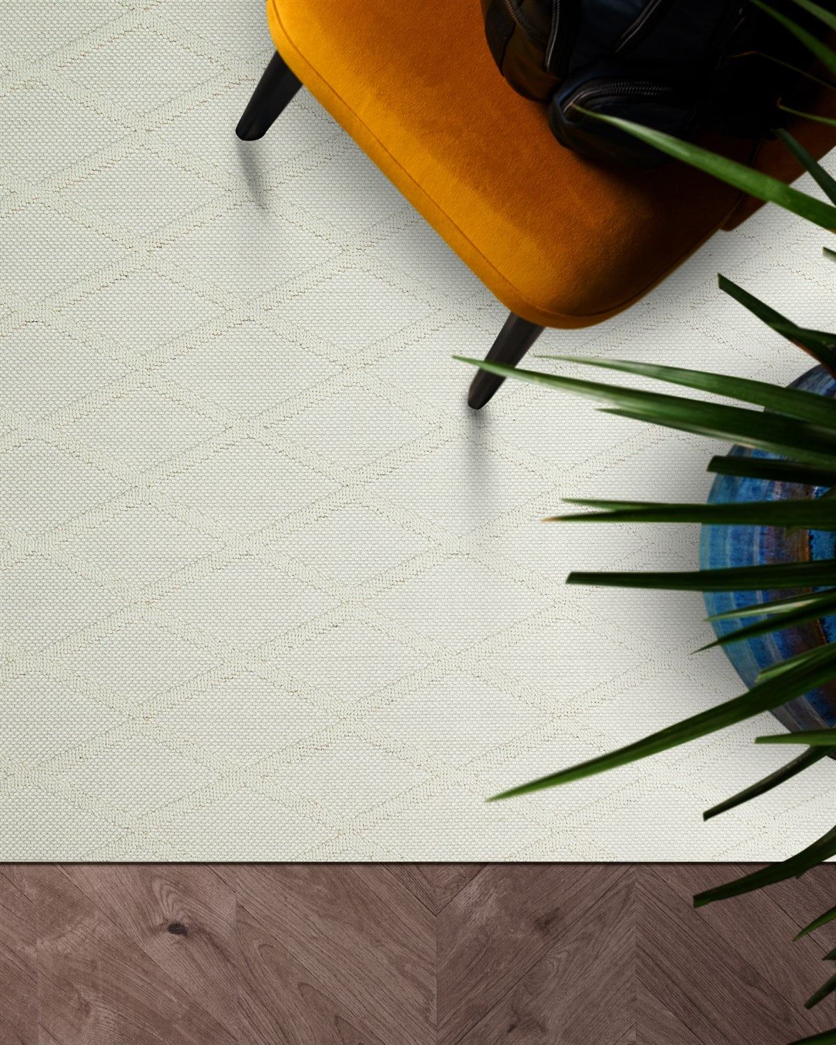 COZY CZY 04 CREAM Hav Toz Vermez Modern Örgü Dokuma Makine Halısı