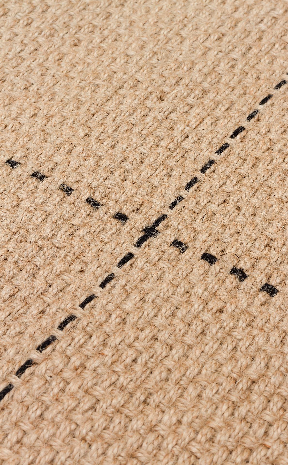 DELHİ DLH 01 BLACK Jüt ve Pamuk ile Üretilen Çift Taraflı Modern Kilim
