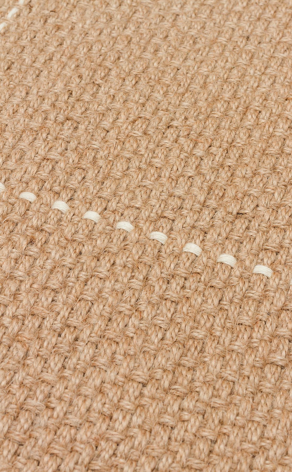 DELHİ DLH 01 WHITE Jüt ve Pamuk ile Üretilen Çift Taraflı Modern Kilim