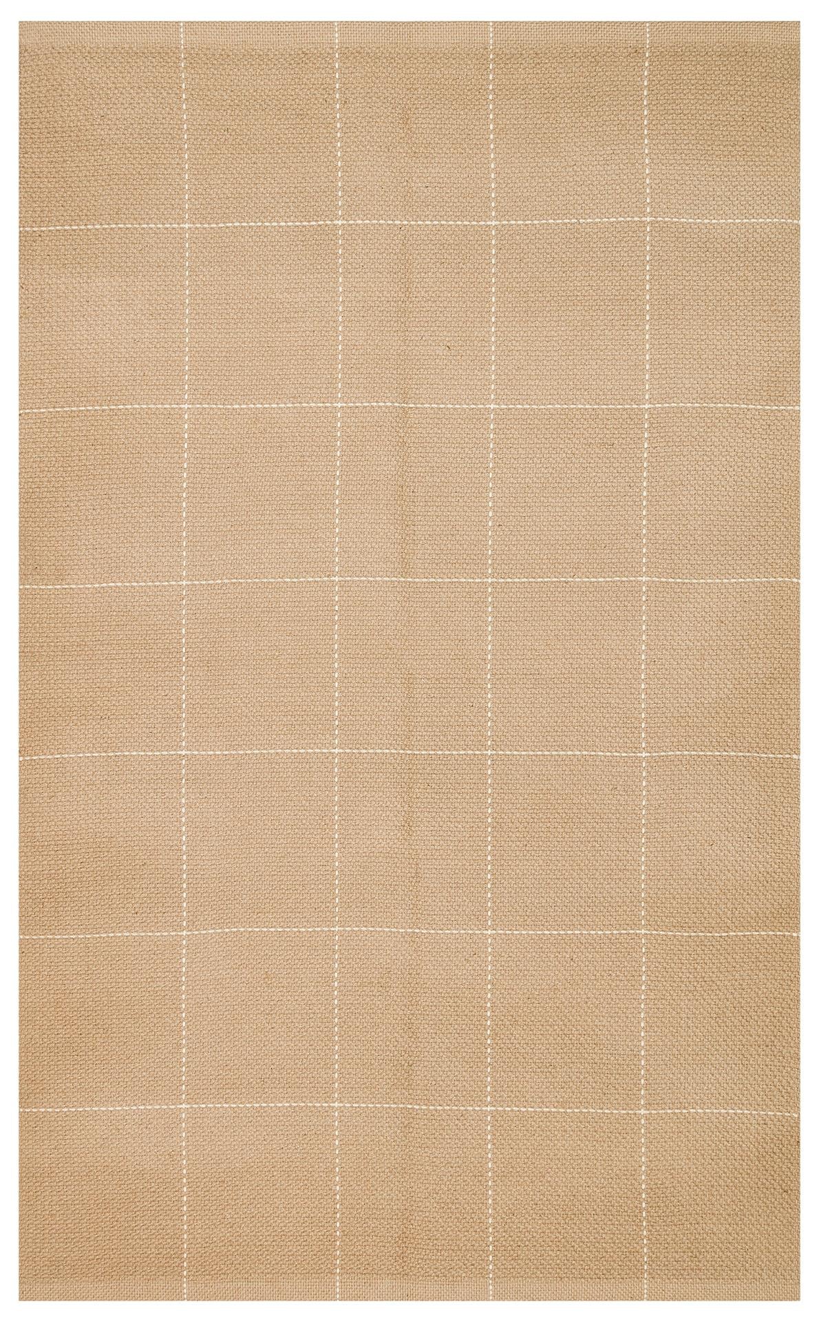 DELHİ DLH 01 WHITE Jüt ve Pamuk ile Üretilen Çift Taraflı Modern Kilim