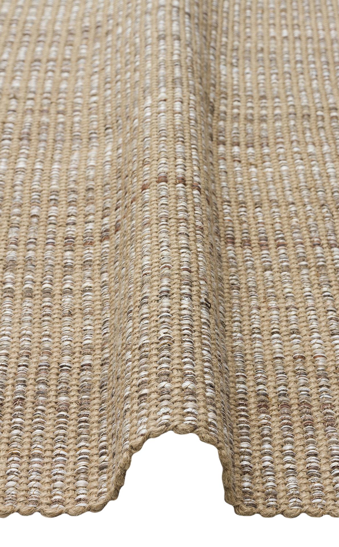 DOHA DH 01 BEIGE Jüt ve Polyester ile Üretilen Çift Taraflı Modern Kilim