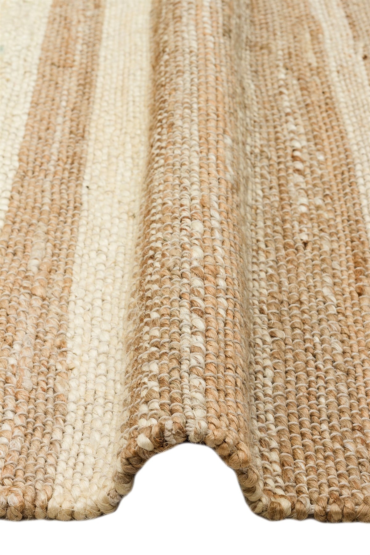 ECHO ECH 11 NATURAL WHITE XW El Dokuma Naturel Jüt Hasır Halı