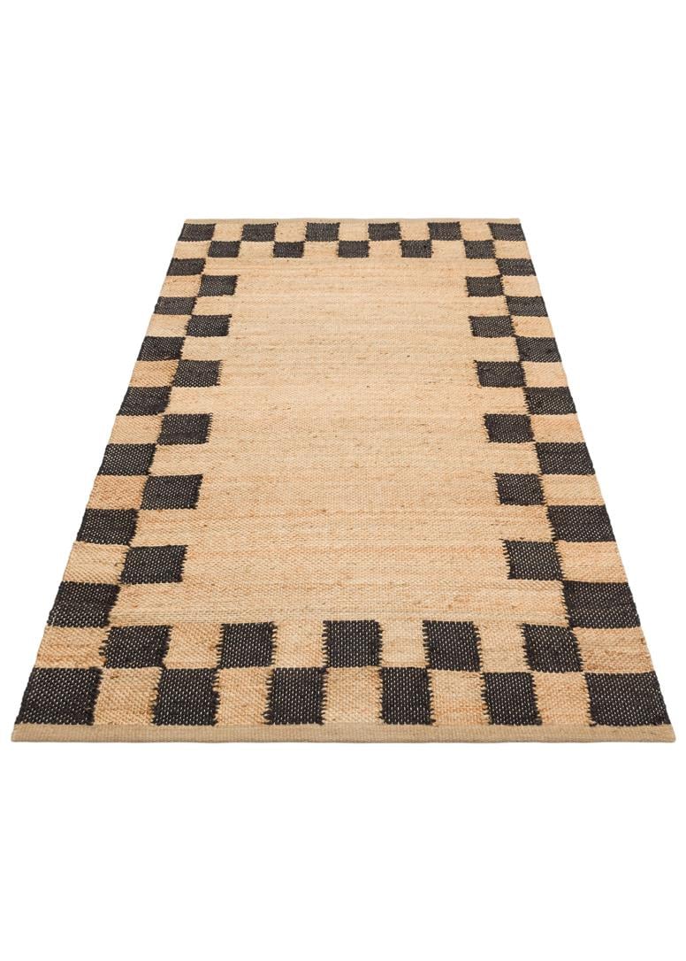 ECHO ECH 13 NATURAL BLACK XW Jüt ile Üretilen El Dokuma Sisal Kilim