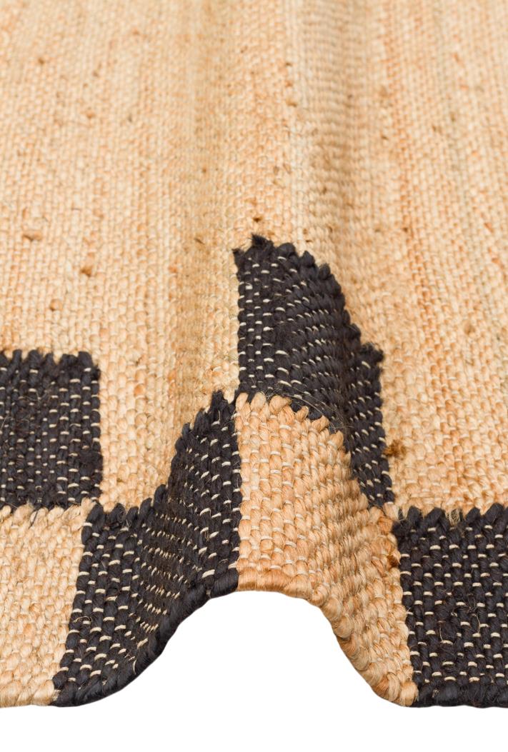 ECHO ECH 13 NATURAL BLACK XW Jüt ile Üretilen El Dokuma Sisal Kilim