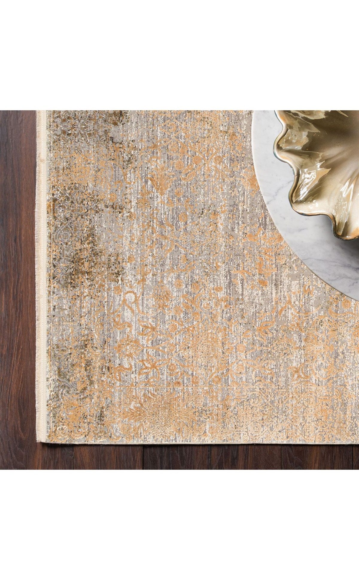 FRESCO DYED FSD 01 D.GOLD Overdyed Yüksek Alçak Dokulu Özel Işıltılı Yüksek Kaliteli Sık Dokuma Modern Salon Halısı