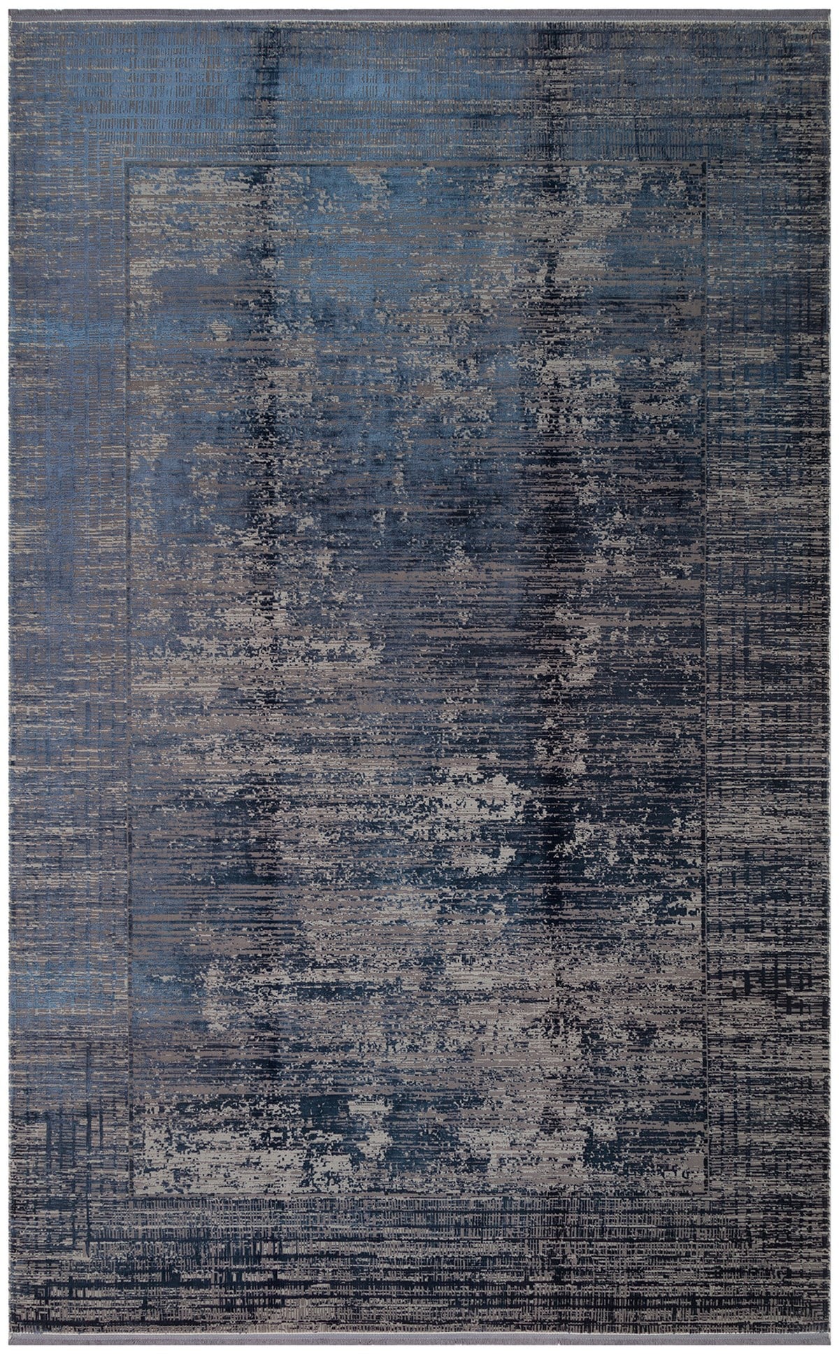 FRESCO DYED FSD 02 NAVY Overdyed Yüksek Alçak Dokulu Özel Işıltılı Yüksek Kaliteli Sık Dokuma Modern Salon Halısı