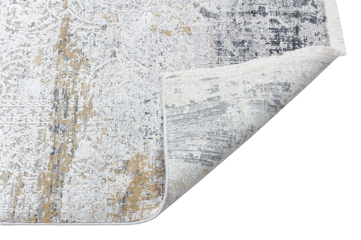FRESCO FS 03 GREY NAVY Yüksek Alçak Dokulu Özel Işıltılı Yüksek Kaliteli Sık Dokuma Modern Salon Halısı