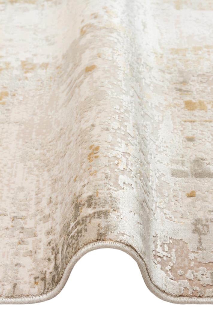 FRESCO FS 34 CREAM GOLD XW Yüksek Alçak Dokulu Özel Işıltılı Yüksek Kaliteli Sık Dokuma Modern Salon Halısı