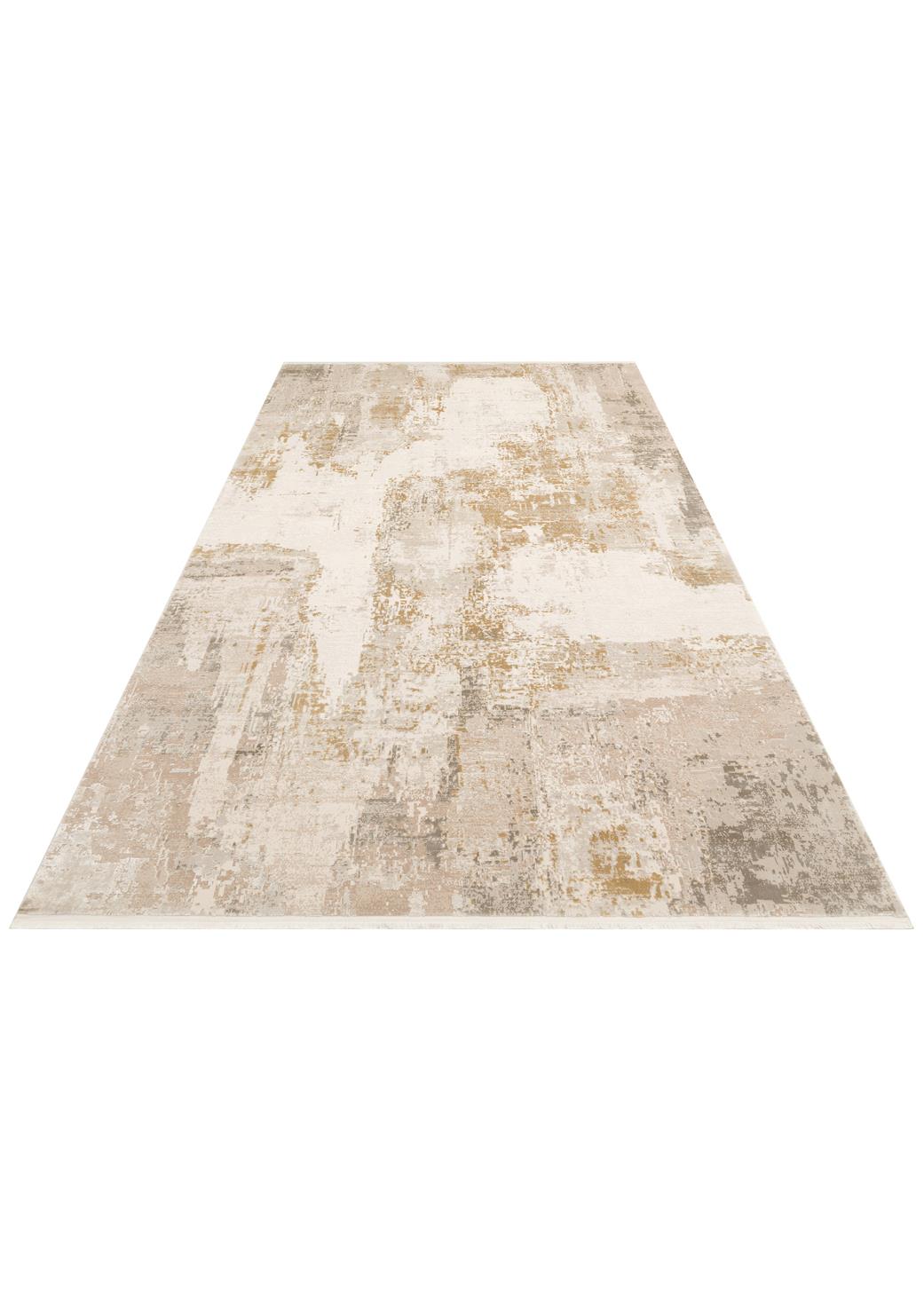 FRESCO FS 34 CREAM GOLD XW Yüksek Alçak Dokulu Özel Işıltılı Yüksek Kaliteli Sık Dokuma Modern Salon Halısı