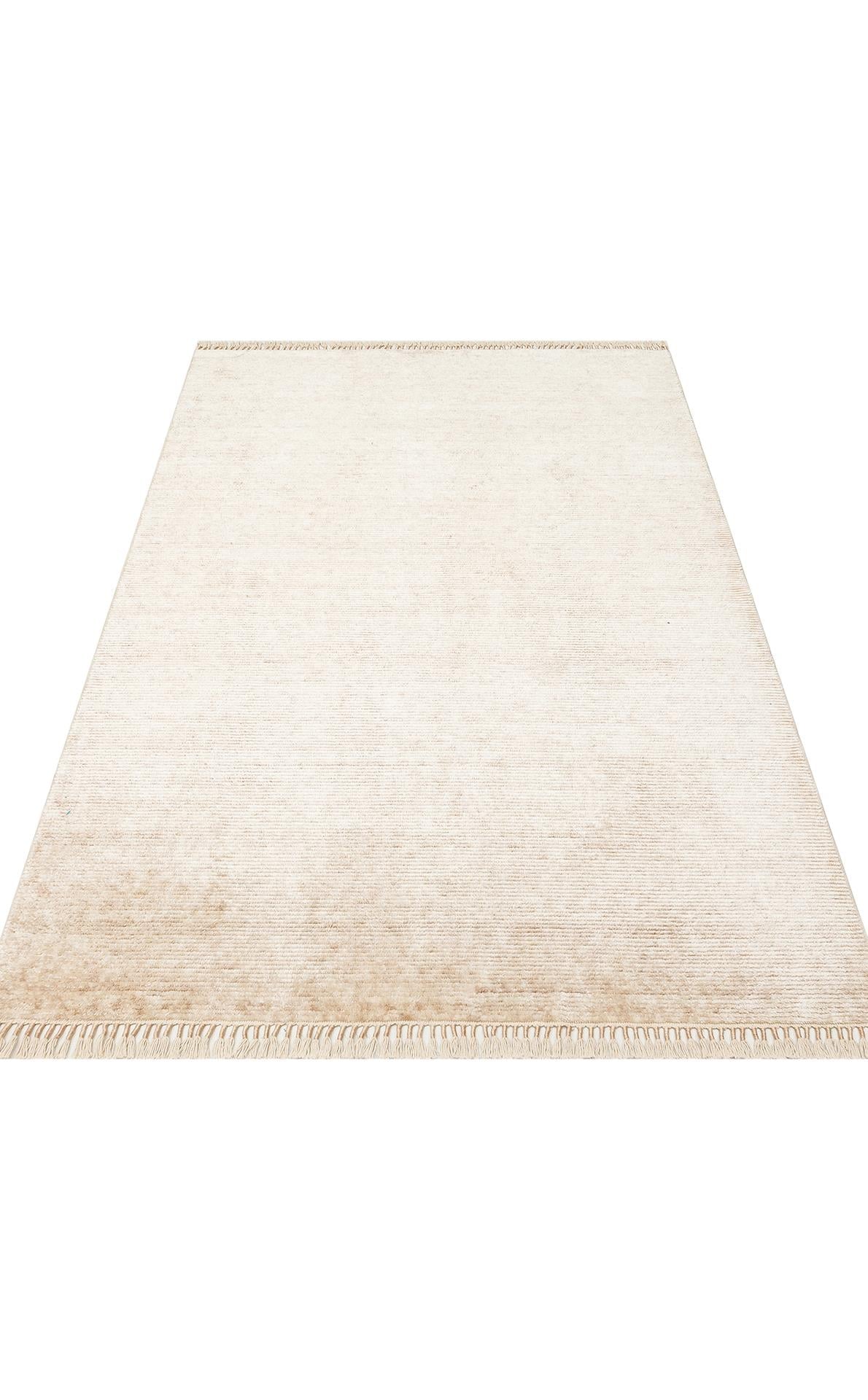 GESSI GES PLAIN BEIGE Özel Hav Vermeyen ve Kolay Temizlenebilir Tencel Kullanılarak El Emeği ile Özel Tezgahlarda Üretilen Modern Kara Tezgah Halısı