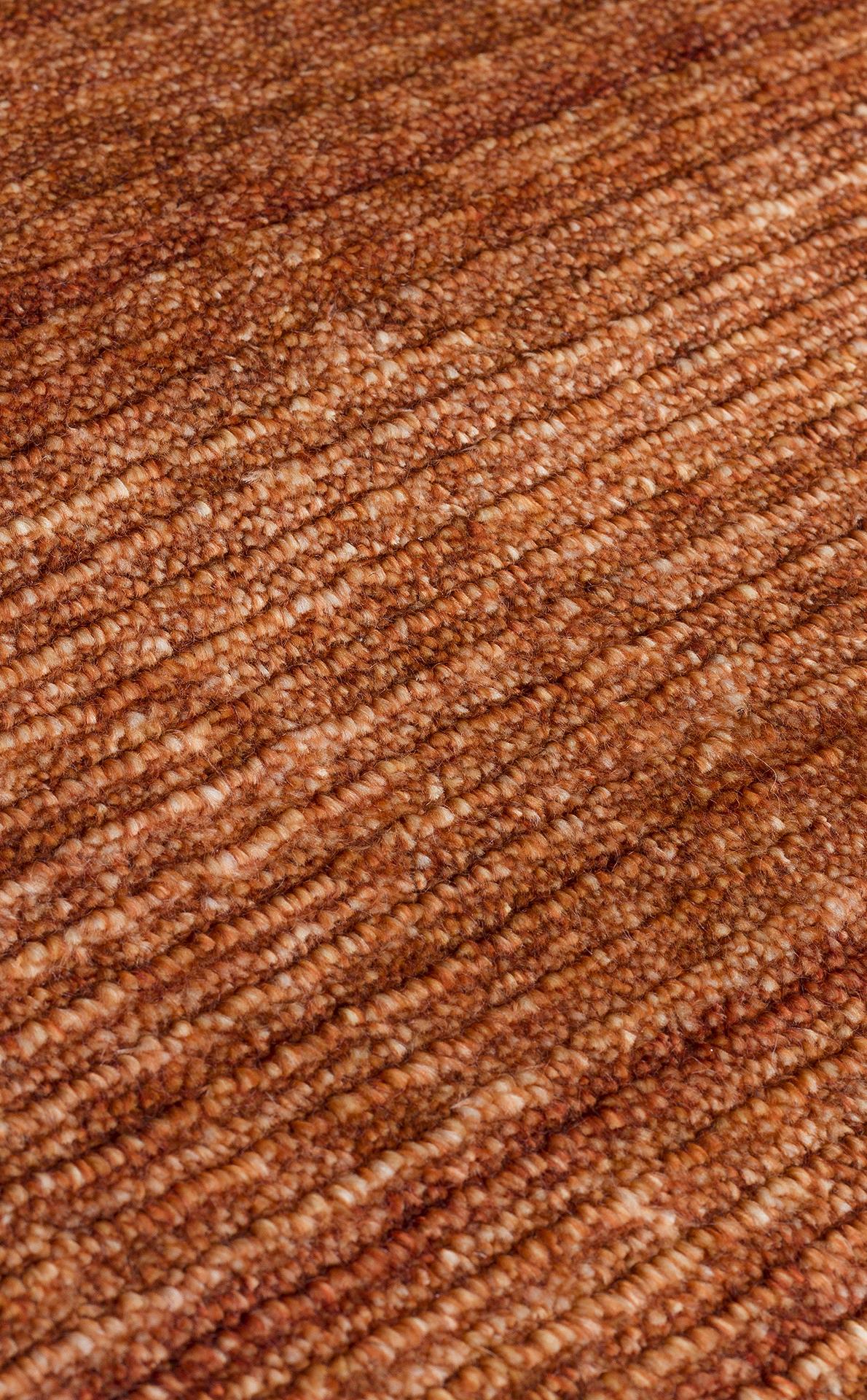 GESSI GES PLAIN TERRACOTTA Özel Hav Vermeyen ve Kolay Temizlenebilir Tencel Kullanılarak El Emeği ile Özel Tezgahlarda Üretilen Modern Kara Tezgah Halısı